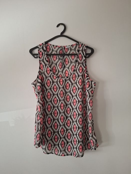 Top blusa camisa camisa com padrão rosa tamanho S - Pimkie