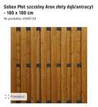 Panel ogrodzeniowy Aron złoty dąb/antracyt 180x180 cm
