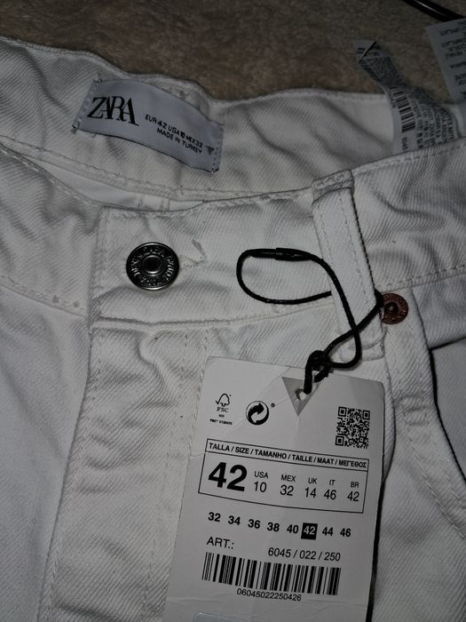 Широкі прямі джинси Zara висока посадка