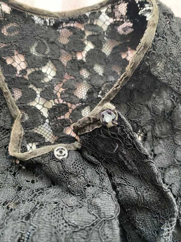 Czarna koronkowa rozpinana bluzka Sommermann L/XL 40/42