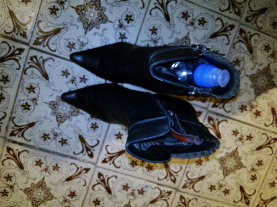 Демисезонные кожаные ботинки