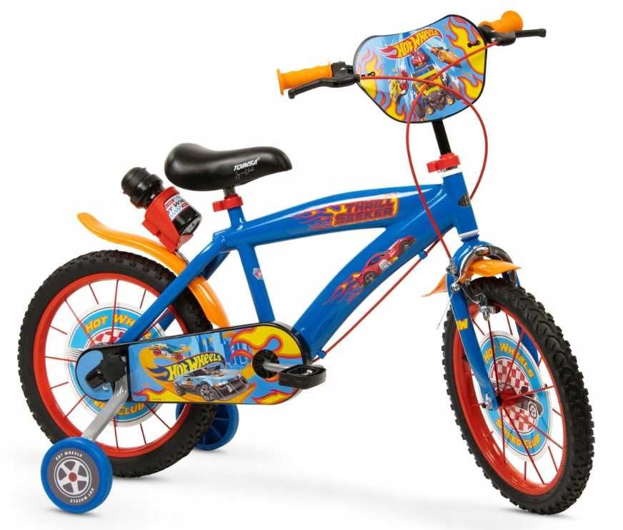 Nowy Rower dla Chłopca Koła 16" Super Rowerek Motyw Hot Wheels 5-7 Lat