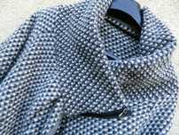 80% WEŁNA made in Italy KOKON krótki płaszcz z wełny L / XL oversize