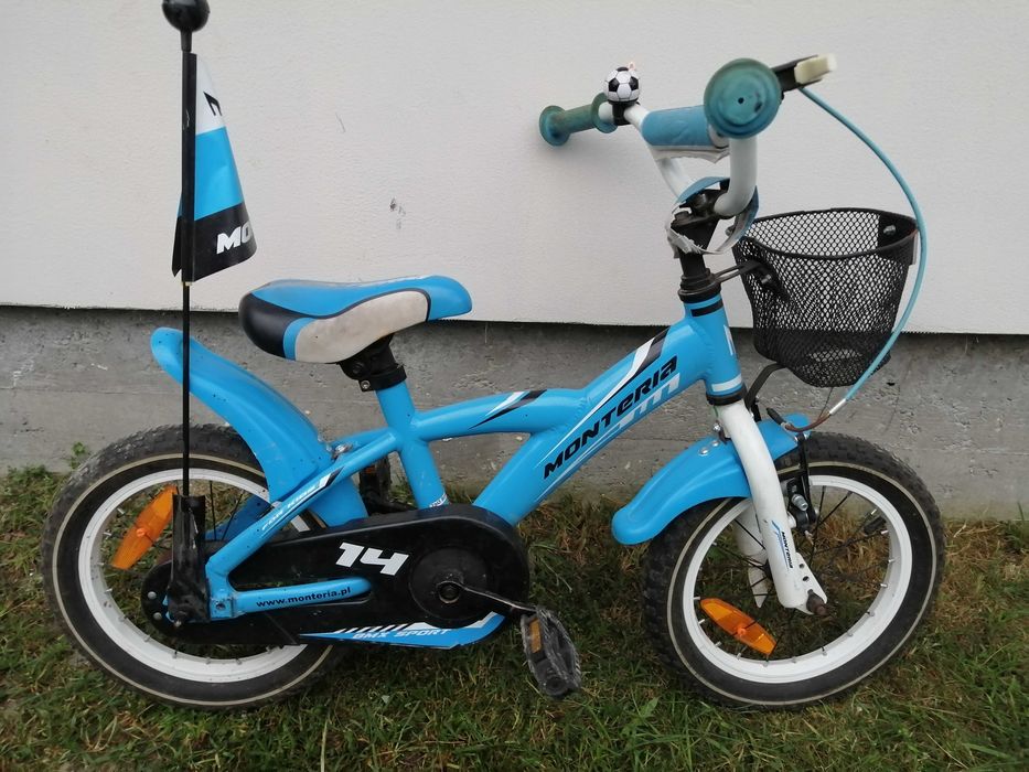 Monteria Rowerek 14'' Boy Niebiesko-Biały