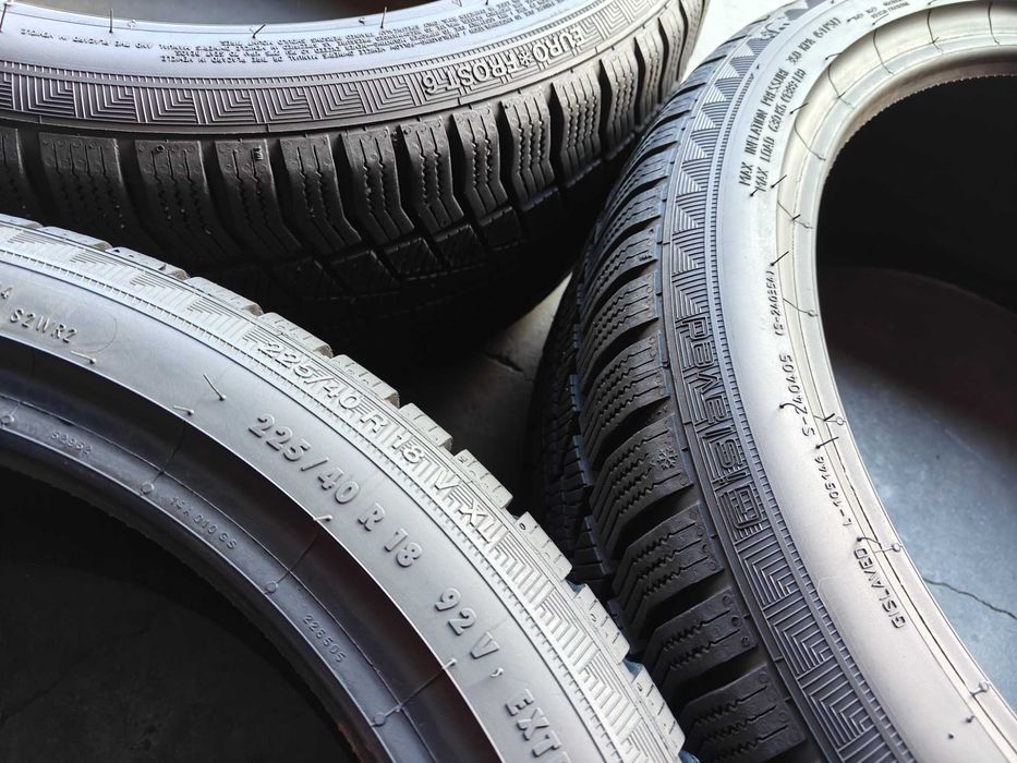 R18 225 40 шини зимові Gislaved EuroFrost 6 гарний стан вироб. Франція