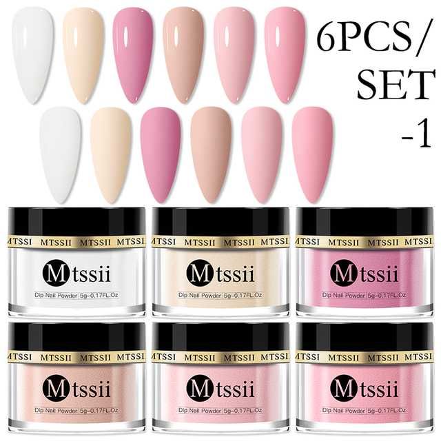 conjunto de 6uni dip powder ou 6 acrilic po