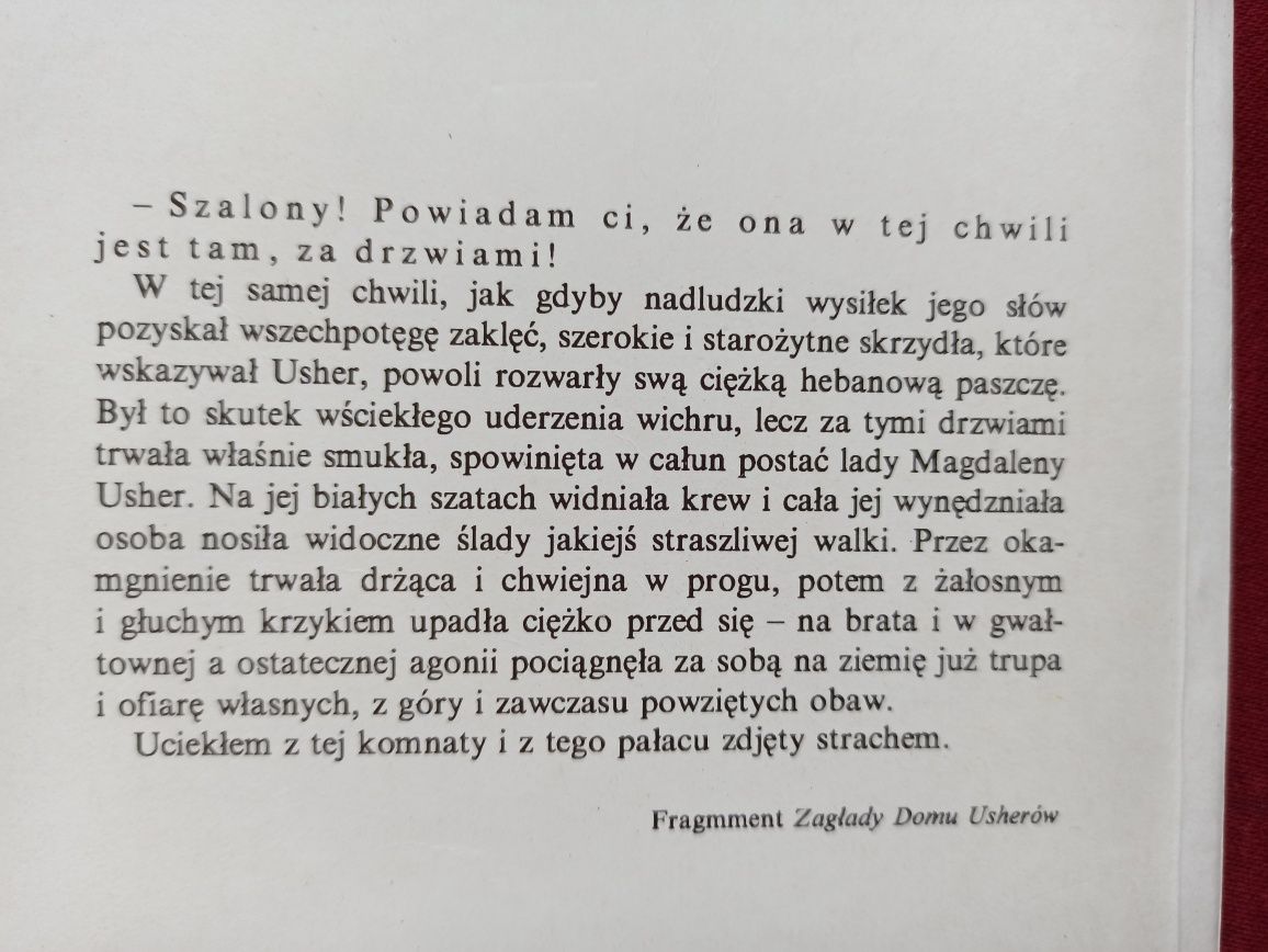 "Maska śmierci szkarłatnej" Edgar Allan Poe