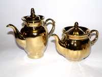 Керамічні заварники для чаю та кави золотого кольору