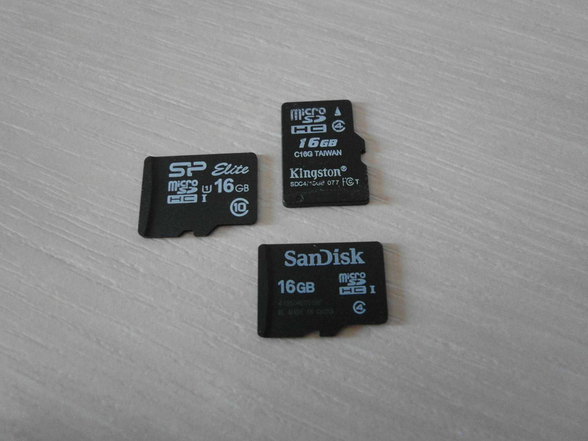 Карта памяти microSD на 16Гб