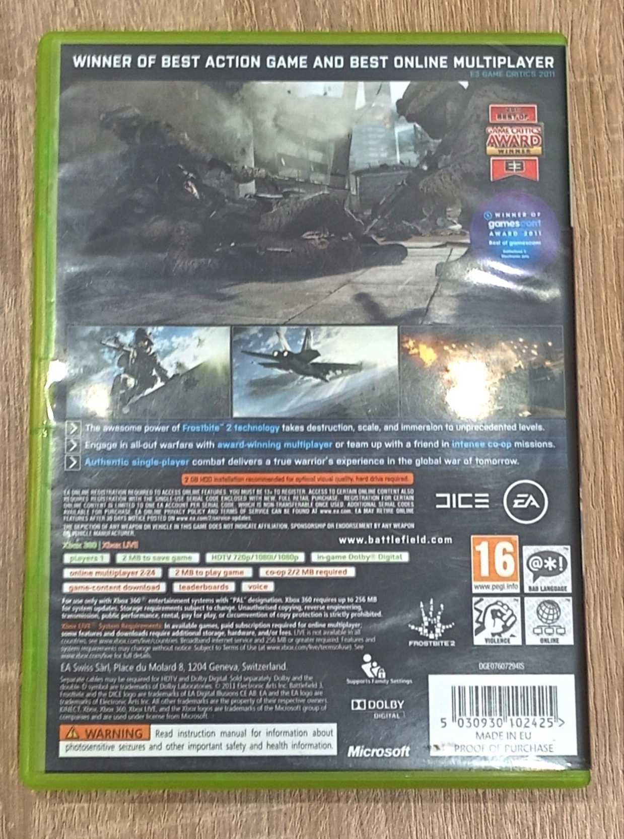 GRA X BOX 360 Battlefield 3