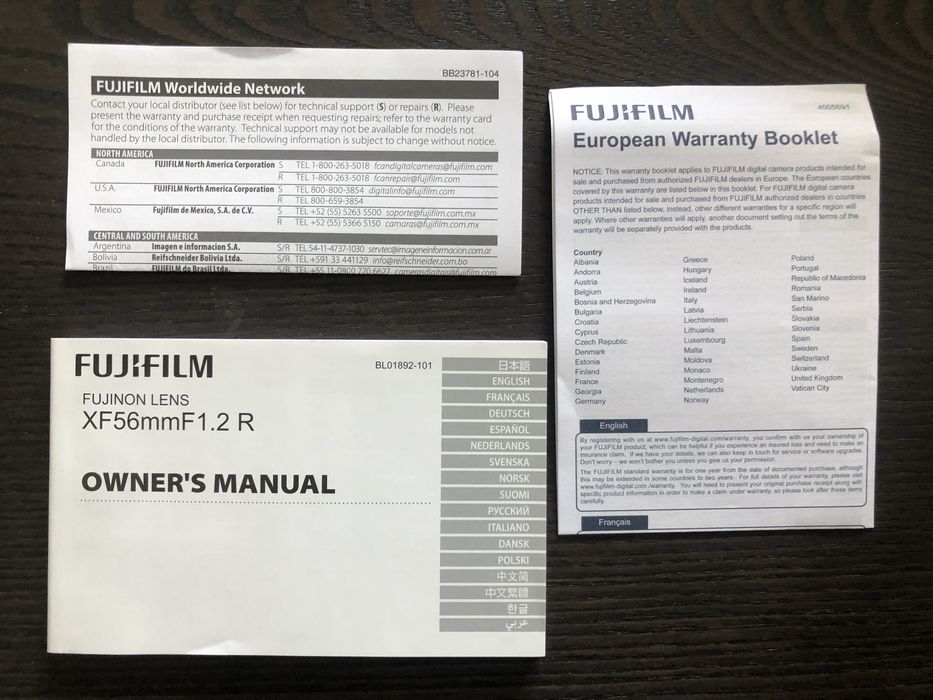 fujifilm obiektyw fujinon XF56mmF1.2 R