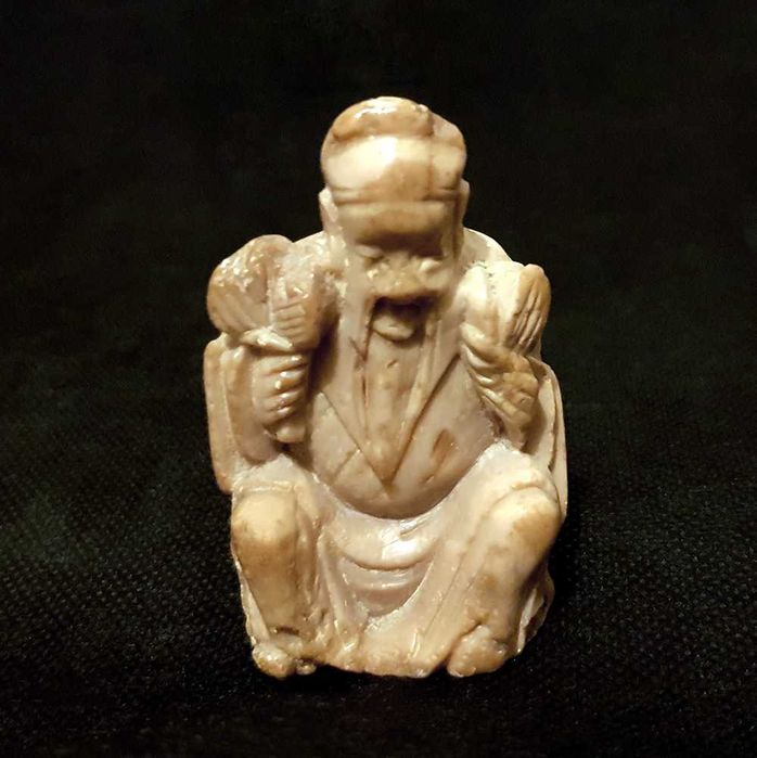 Estatueta de buda chinês esculpido em pedra-sabão