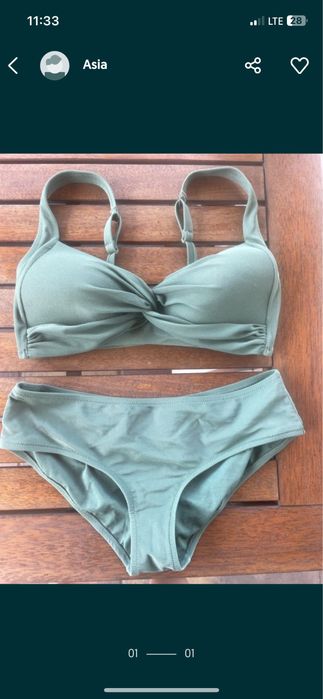 Kostium biustonosz + bikini C&A idealny
