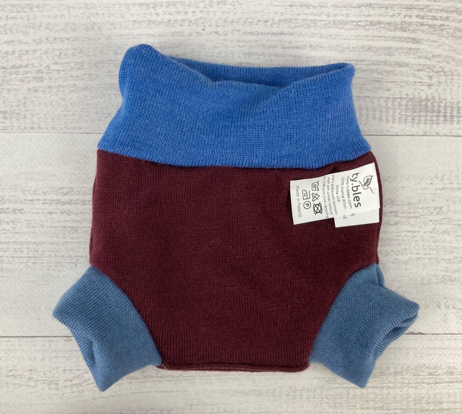 Gatki wełniane wool NB pieluszka wełna otulacz 50/56 100% merino wkład