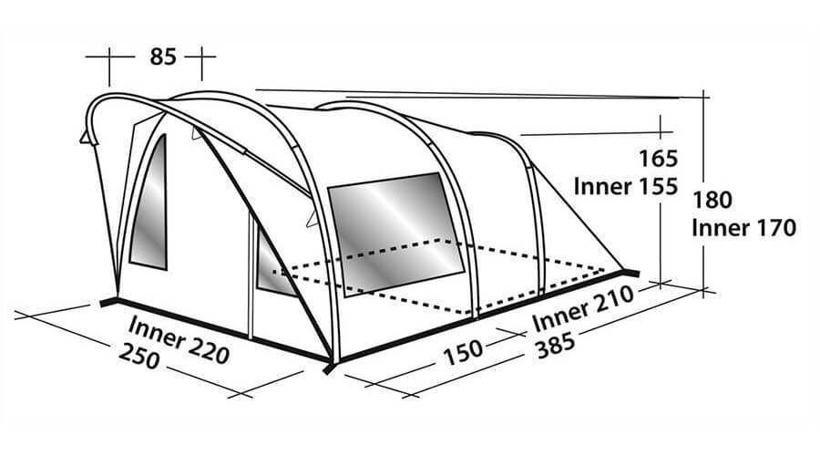 Namiot pompowany Hurricane 400 Easy Camp - 4 osobowy