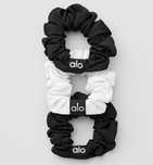 Alo Yoga zestaw gumek do włosów Fresh Mini Scrunchie czarna i biała