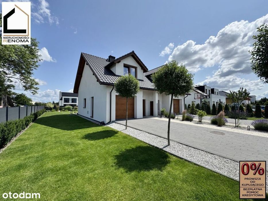 Nowoczesny bliźniak z garażem i pięknym ogrodem!