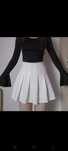 biała spódniczka tennis skirt krótka plisowana white basic pastel