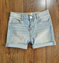 Indigo Rein miękkie elastyczne spodenki jeansowe 140