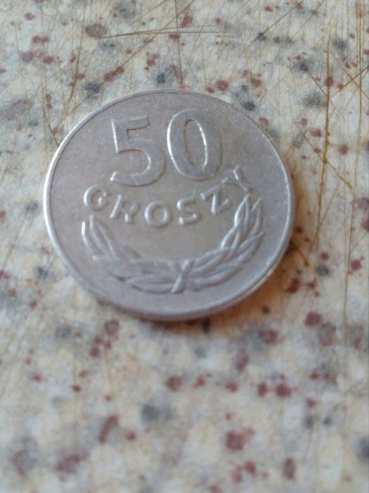Monety ,50 groszy bez znaku mennicy