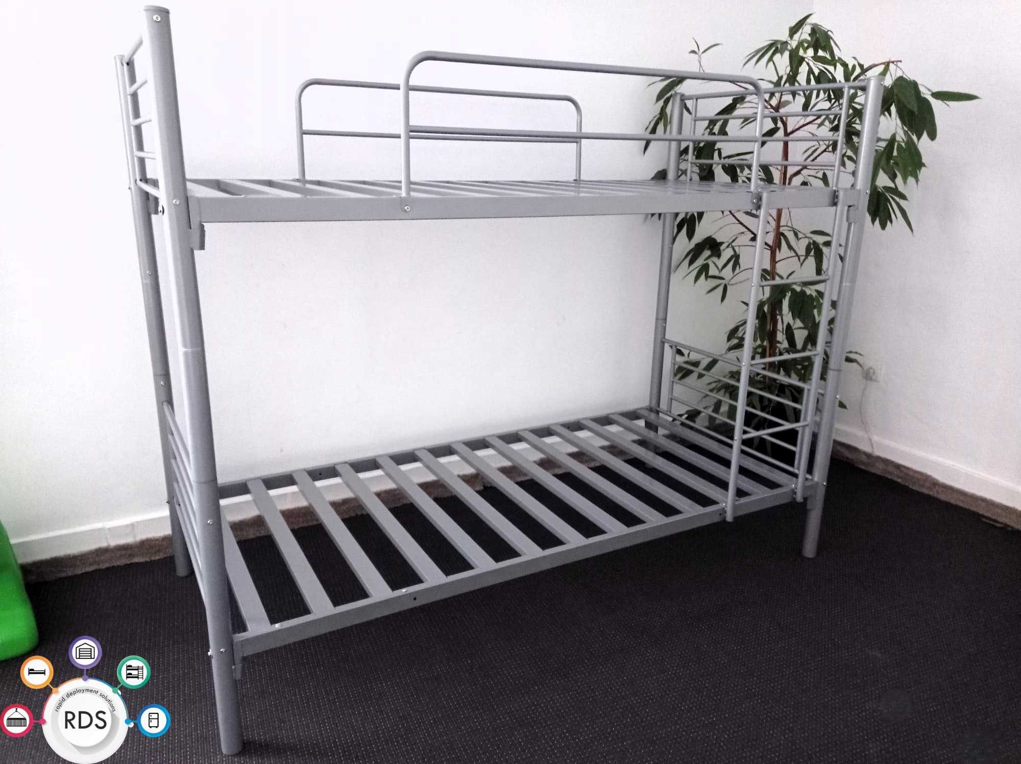 Łóżko metalowe piętrowe lub 2 łóżka hotelowe pojedyncze 90x200