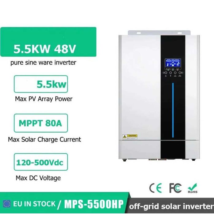 Гібридний інвертор Easun/Powland/PowMr/ANENJI/Daxtromn 5.5kW 48V