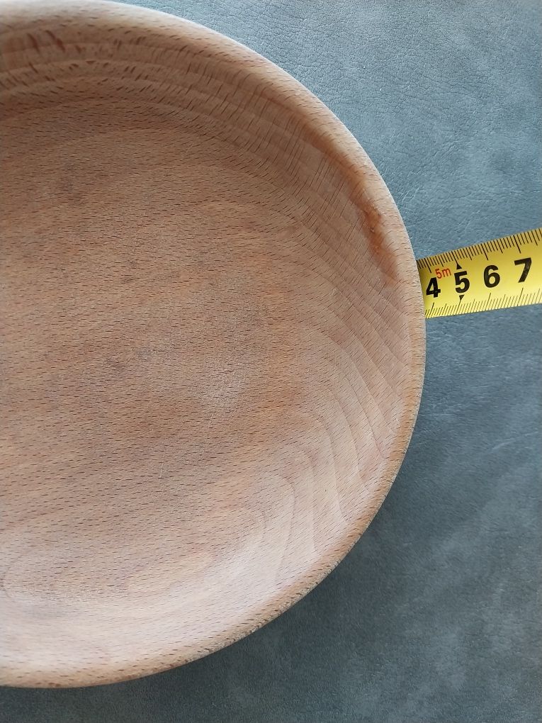 Дерев'яна тарілка боул, діаметр 17 см, глибиною 3 см