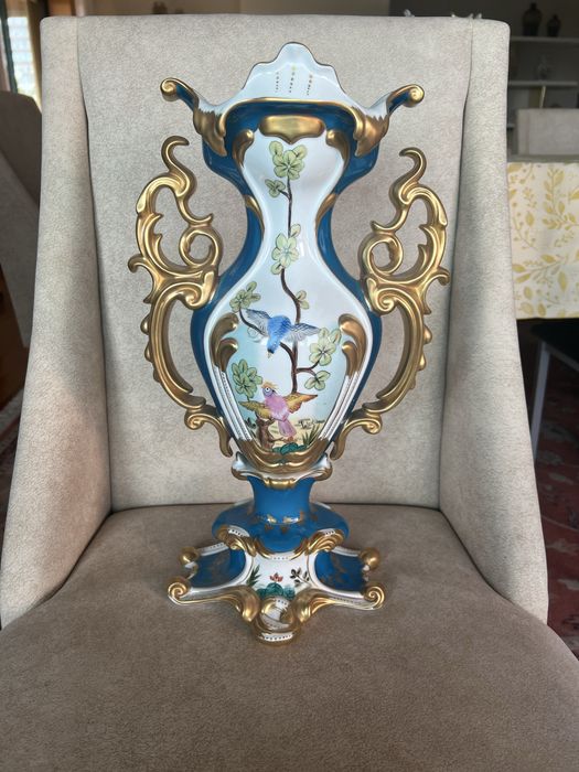 Vaso decorativo Porcelanas PAC Portugal, pintado à mão