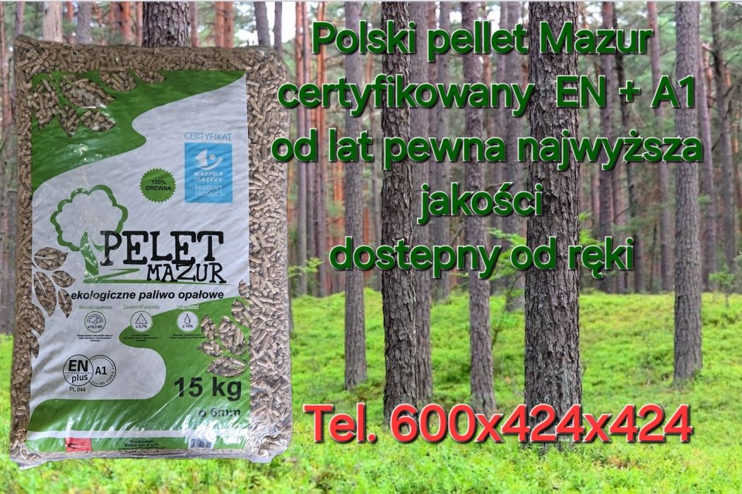 Pellet drzewny POLSKI  SOSNOWY 100% pelet mega kaloryczny suchy