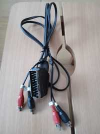 EURO SCART / 4x RCA cinch audio 1m