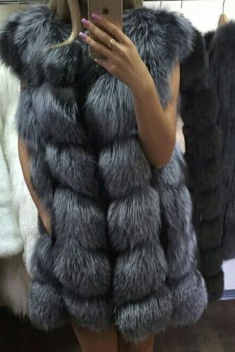 Жилетка чернобурка