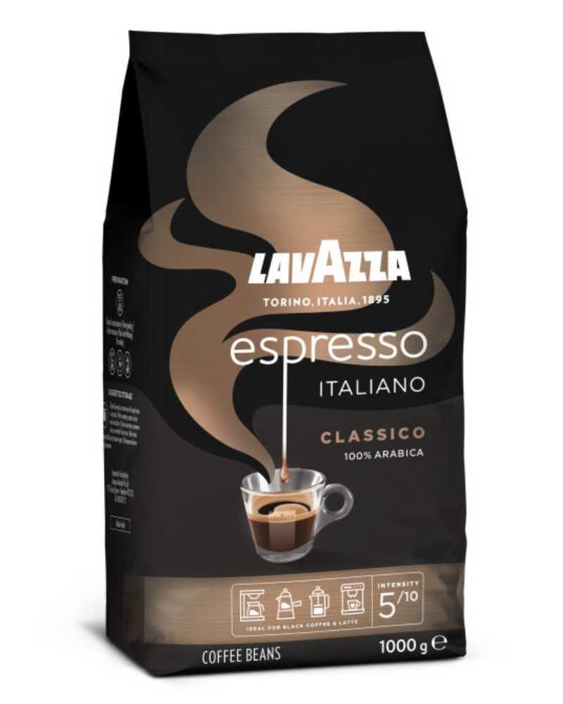 кава в зернах, оригинальный кофе в зернах Lavazza Caffe Espresso 1кг,