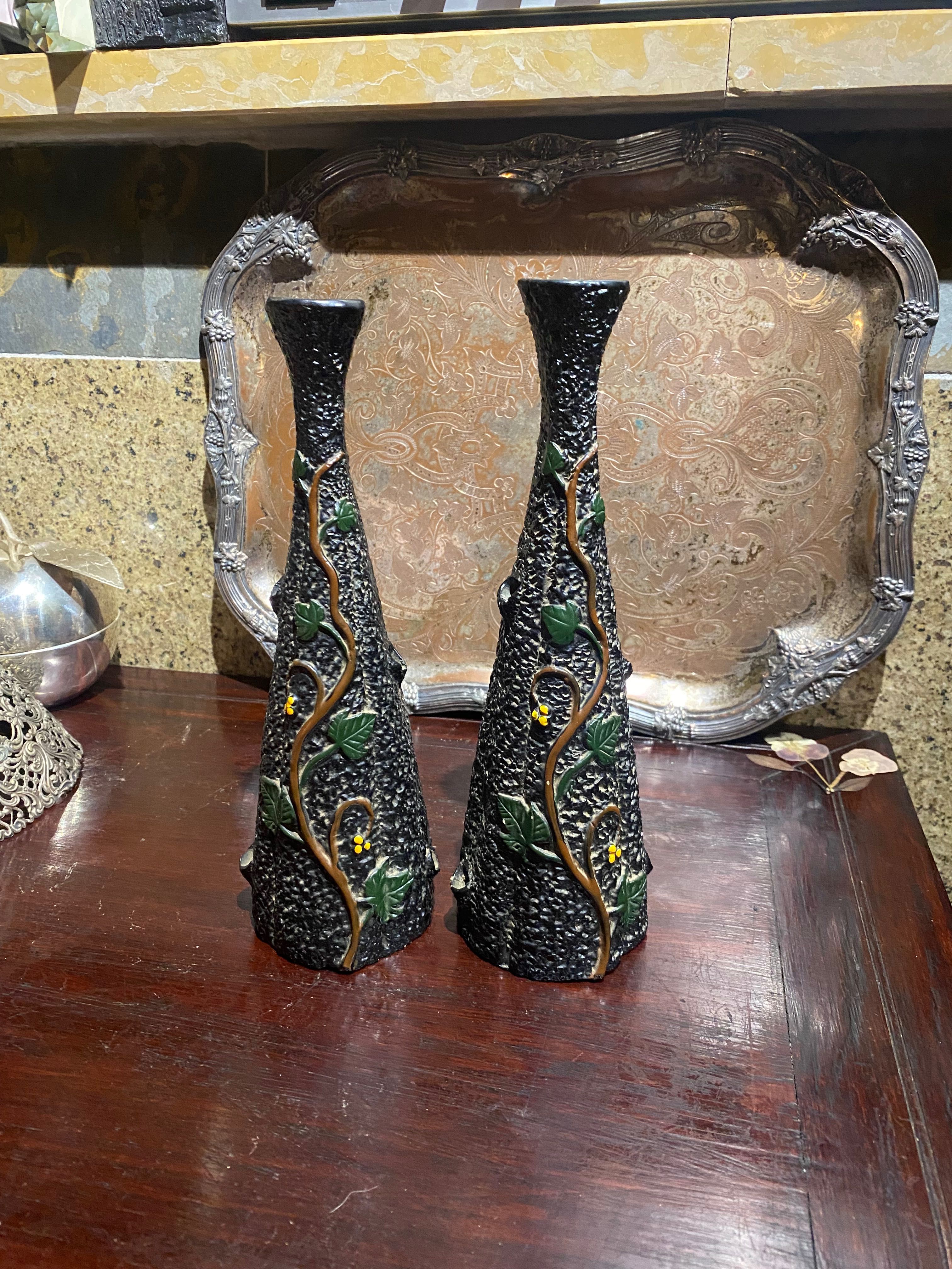 Floreiras Arte nova cerâmica das Caldas da Rainha 24 cm