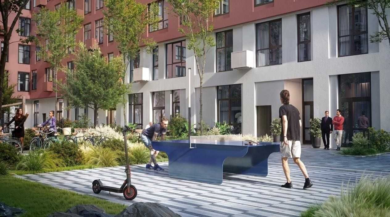 Простора 1-кімнатна квартира 52 м² у ЖК Father — кухня 19 м²