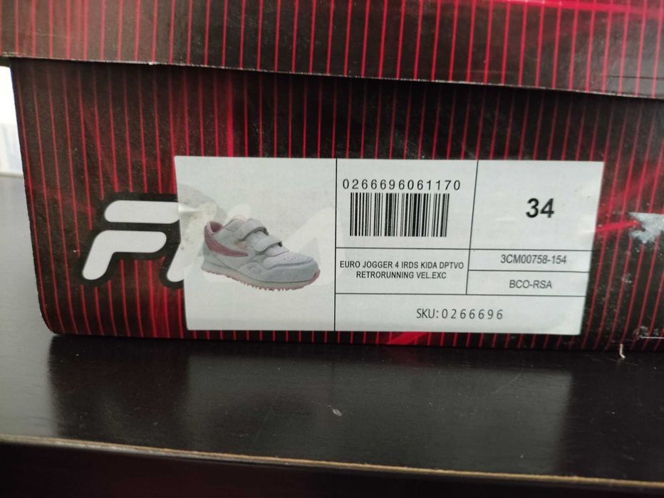 Tenis Fila Euro Jogger Menina Tamanho 34