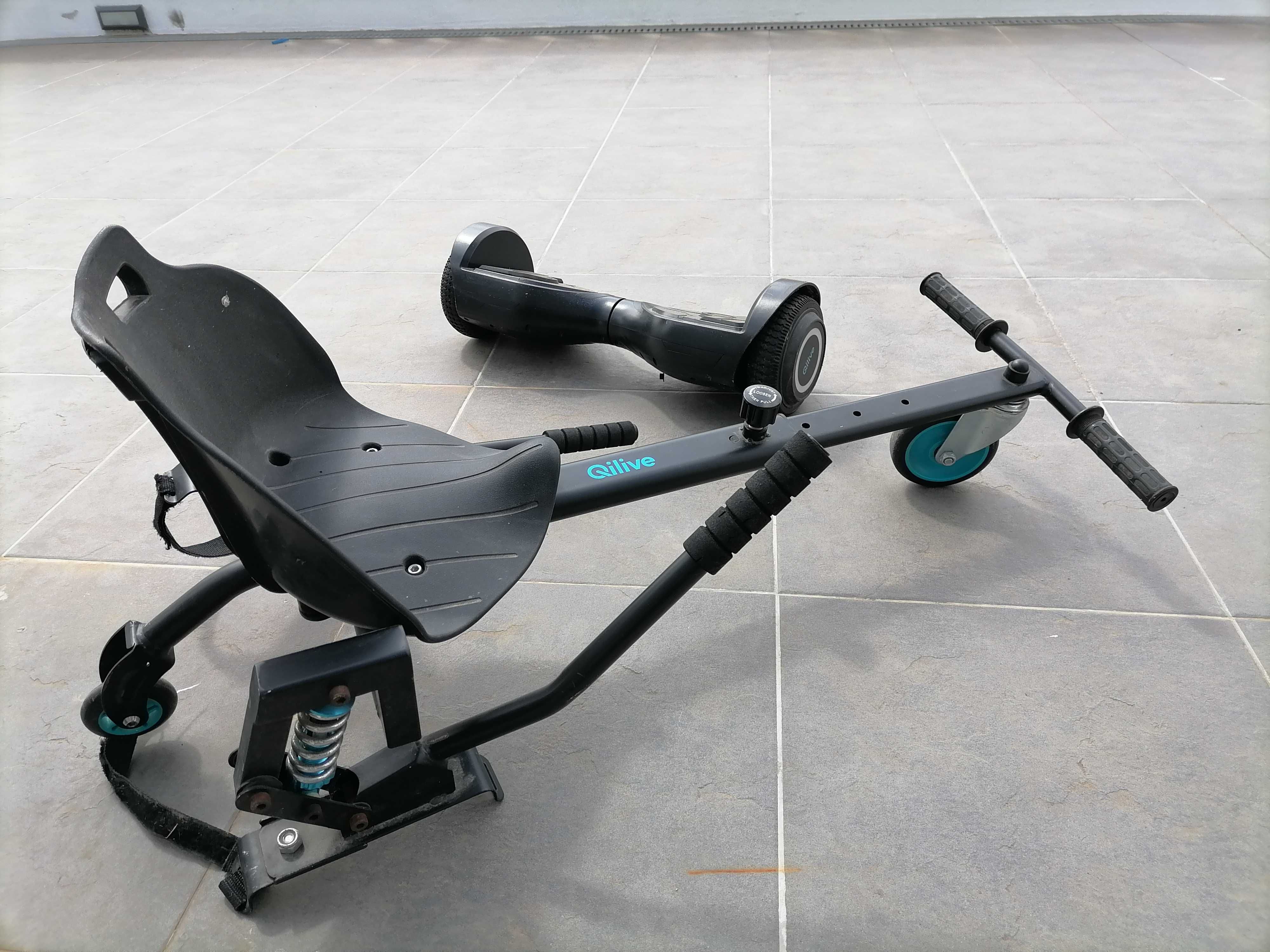 Hoverboard com hoverkart e capacete QLive