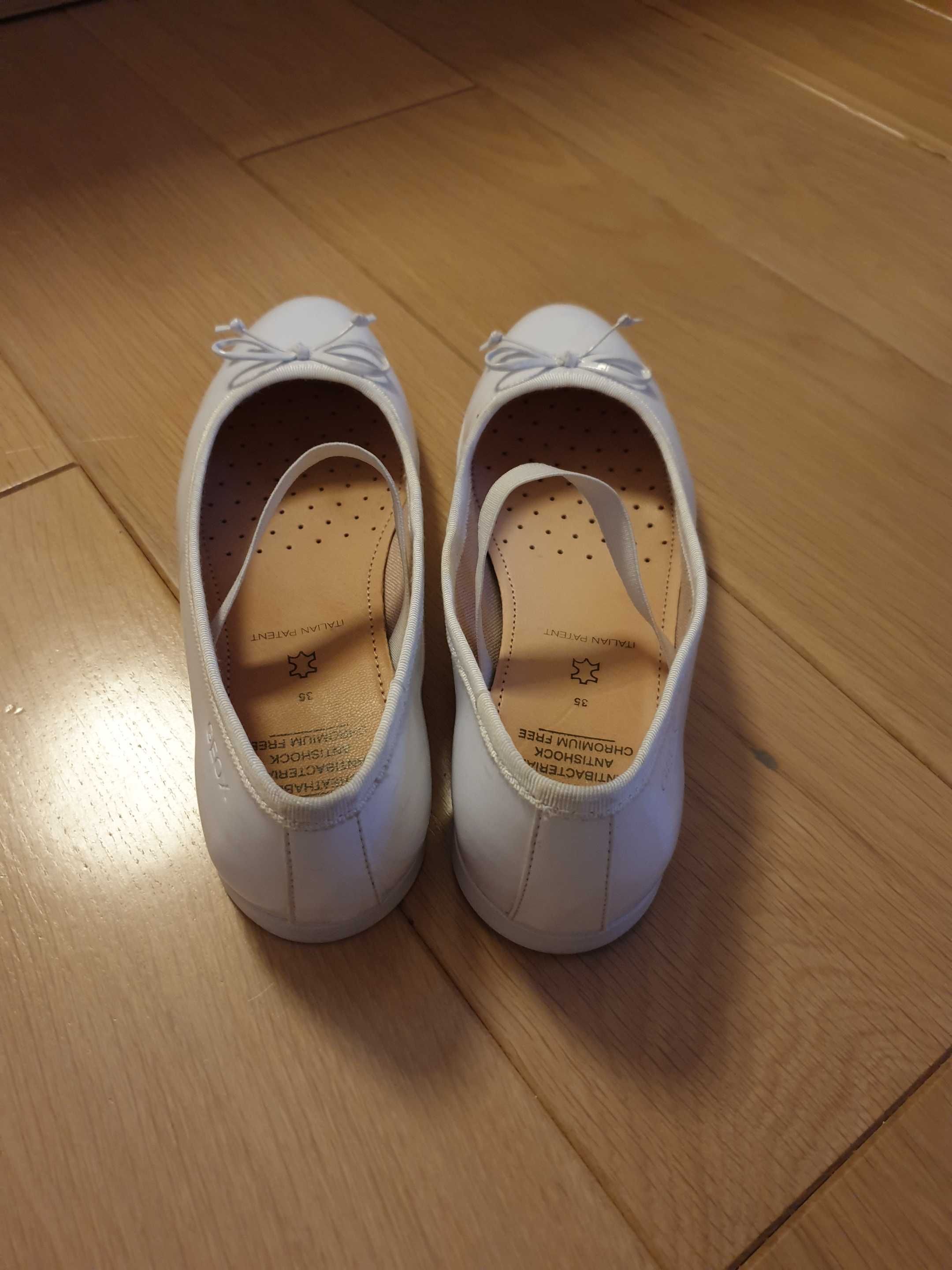 GEOX buty komunijne r.35 białe lakierki dziewczęce super stan