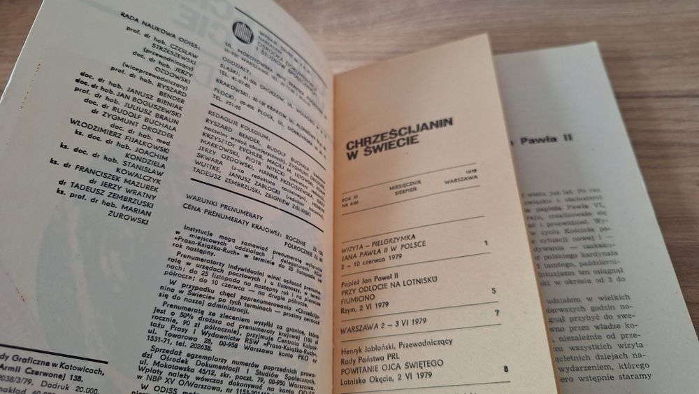 Chrześcijanin w świecie Zeszyt Odiss nr 80 sierpień 1979