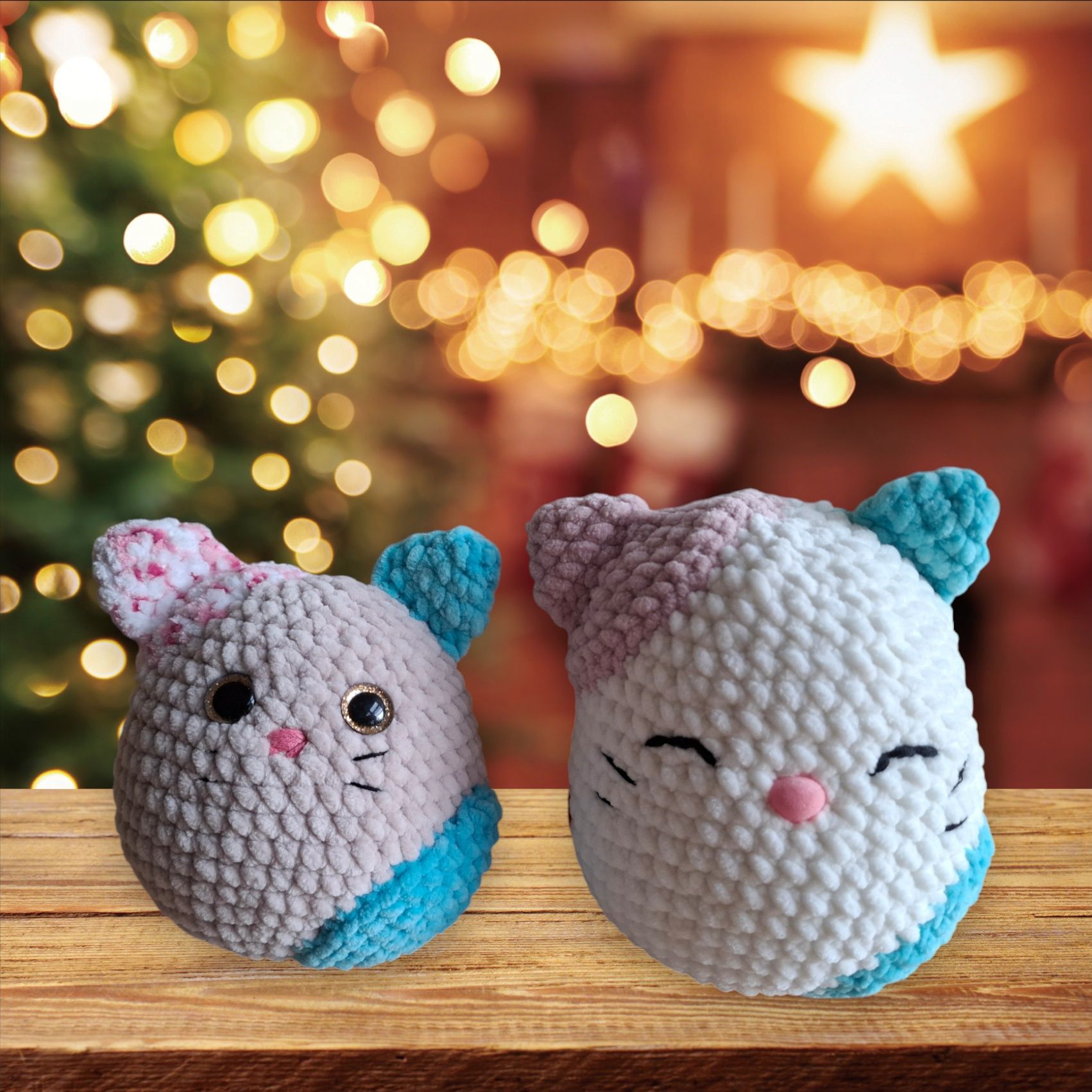 Squishmallows cat, pluszak wykonany na szydełku, nowy