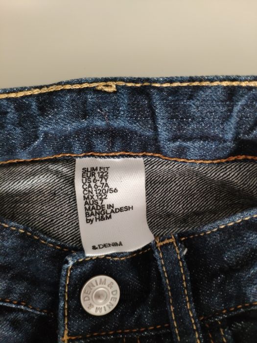 Spodnie jeansowe ciemny granat H&M ,rozm.122 cm