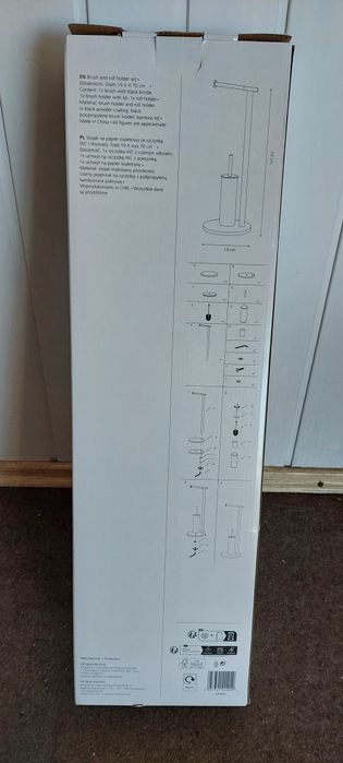 Stojak na papier toaletowy ze szczotką WC (nowy, Castorama)
