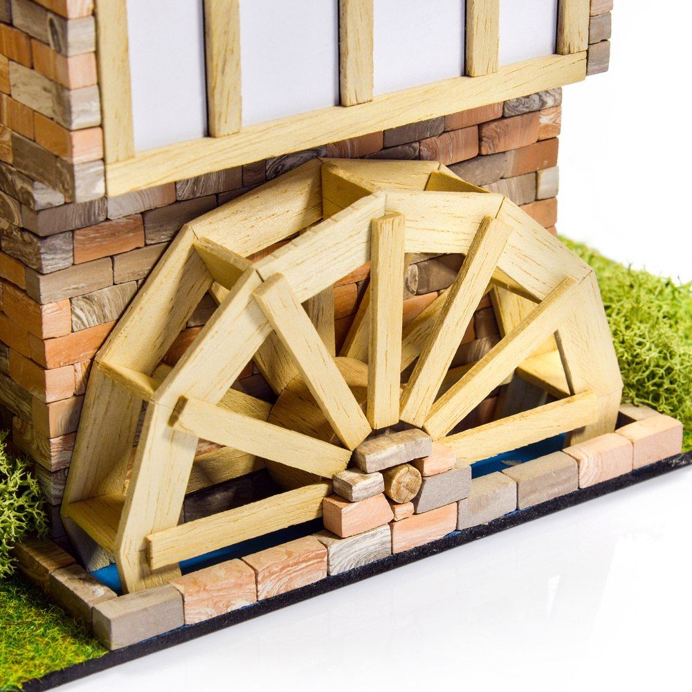 DOMUS KITS Składany Domek z Cegły 3D - Młyn Wodny