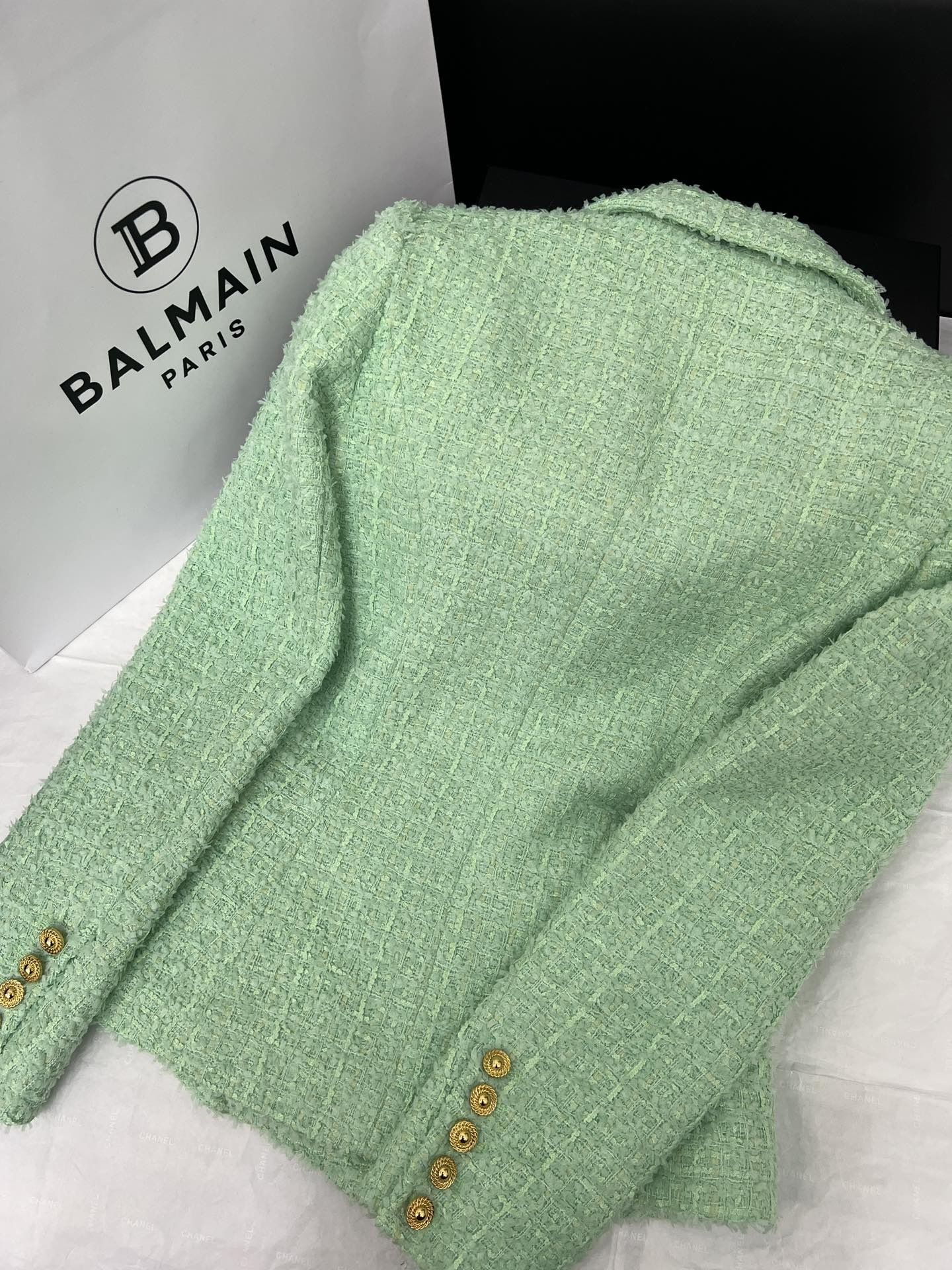 BALMAIN® Luksusowa marynarka markowa logowana żakiet kurtka