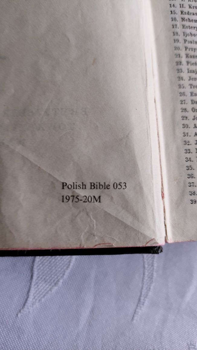 Biblia Święta stara 1975r