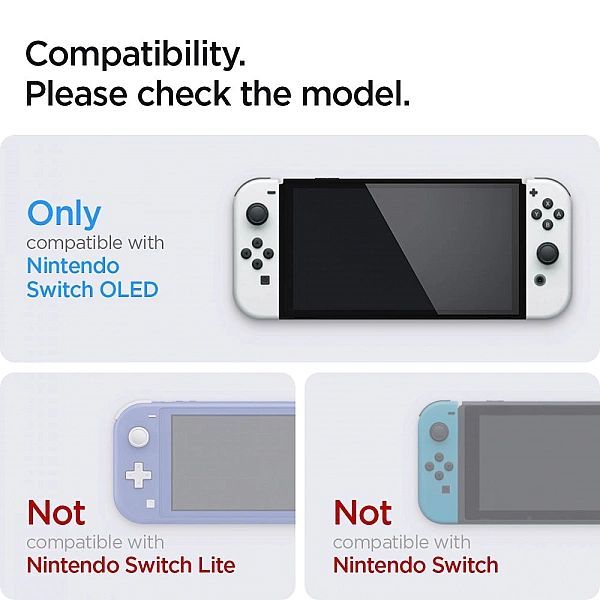 2x Szkło Hartowane Spigen Glas Ez Fit do Nintendo Switch Oled