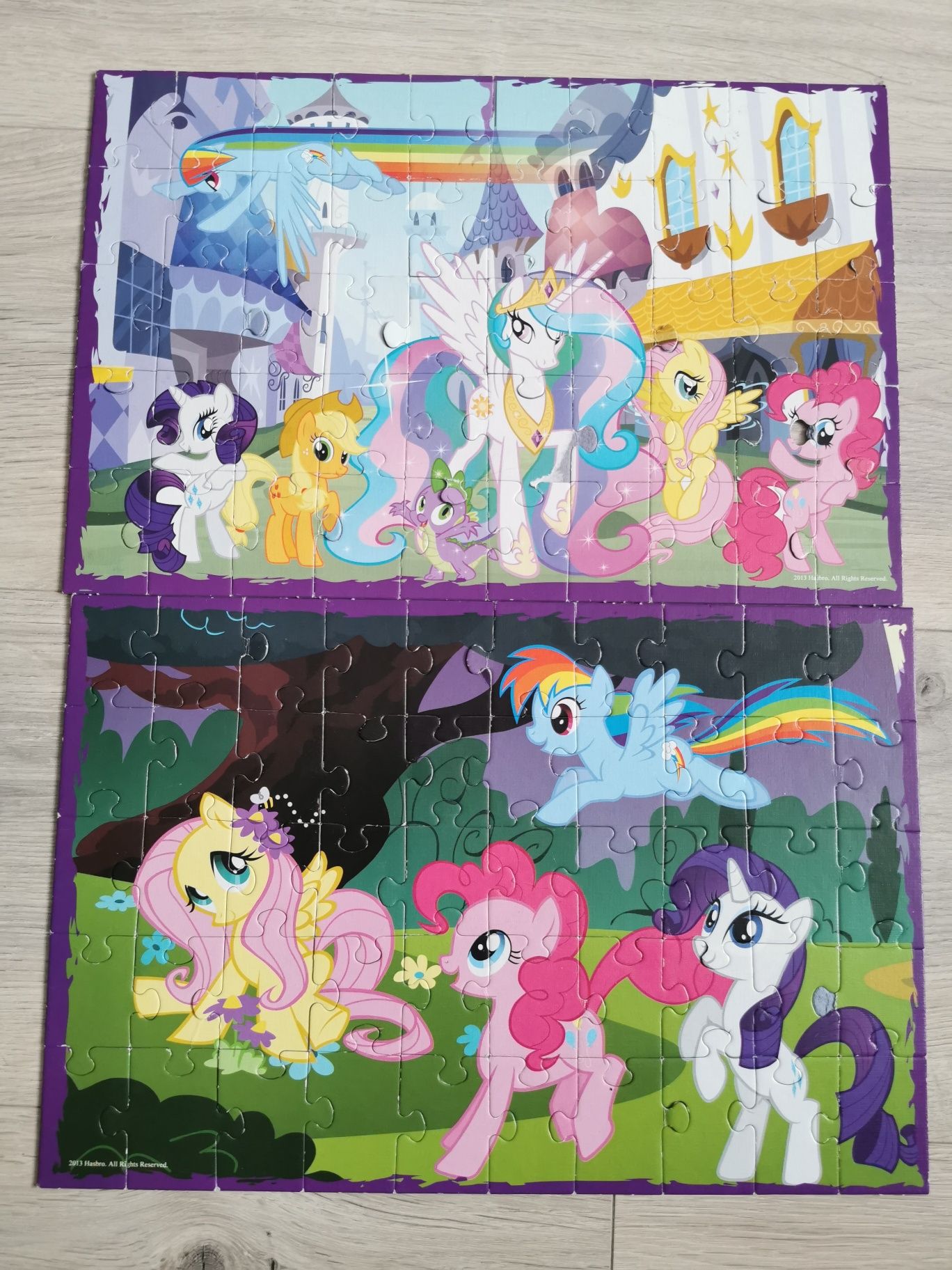 Puzzle 2szt Świnka Peppa i 1 sztMy Little Pony