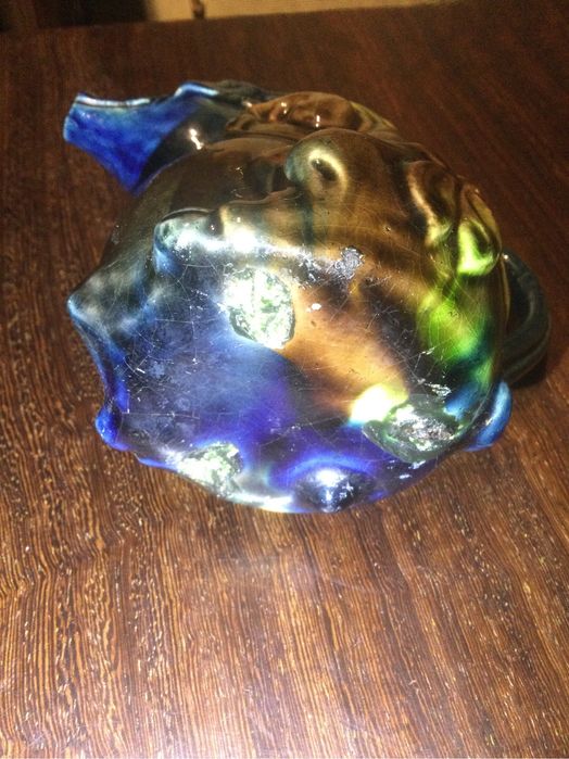 Jarro Zoomórfico Porco Faiança Barcelos Séc XIX 10,5 cm