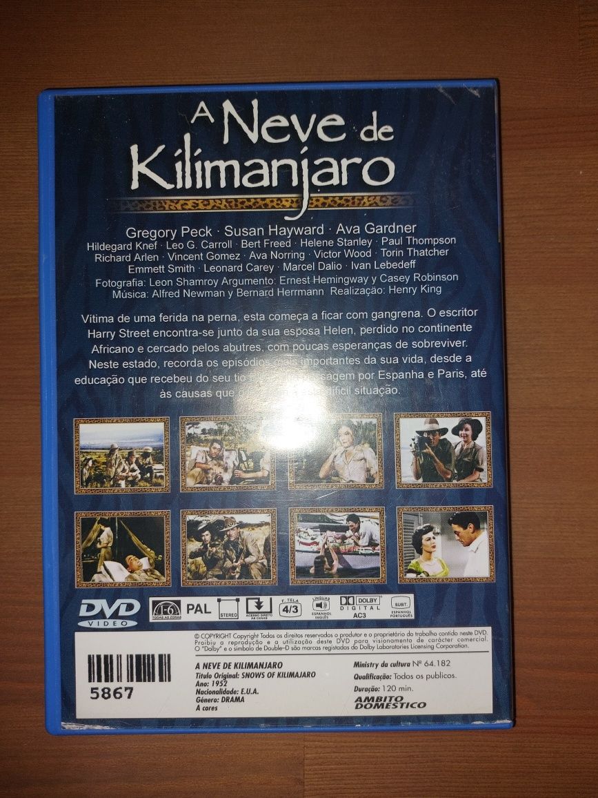 DVD " A Neve de Kilimanjaro " 1952 (Como Novo)