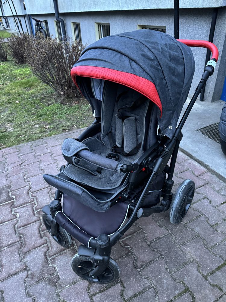 Wozek dzieciecy spacerowka gondola 2w1 camarelo baleo duze kola