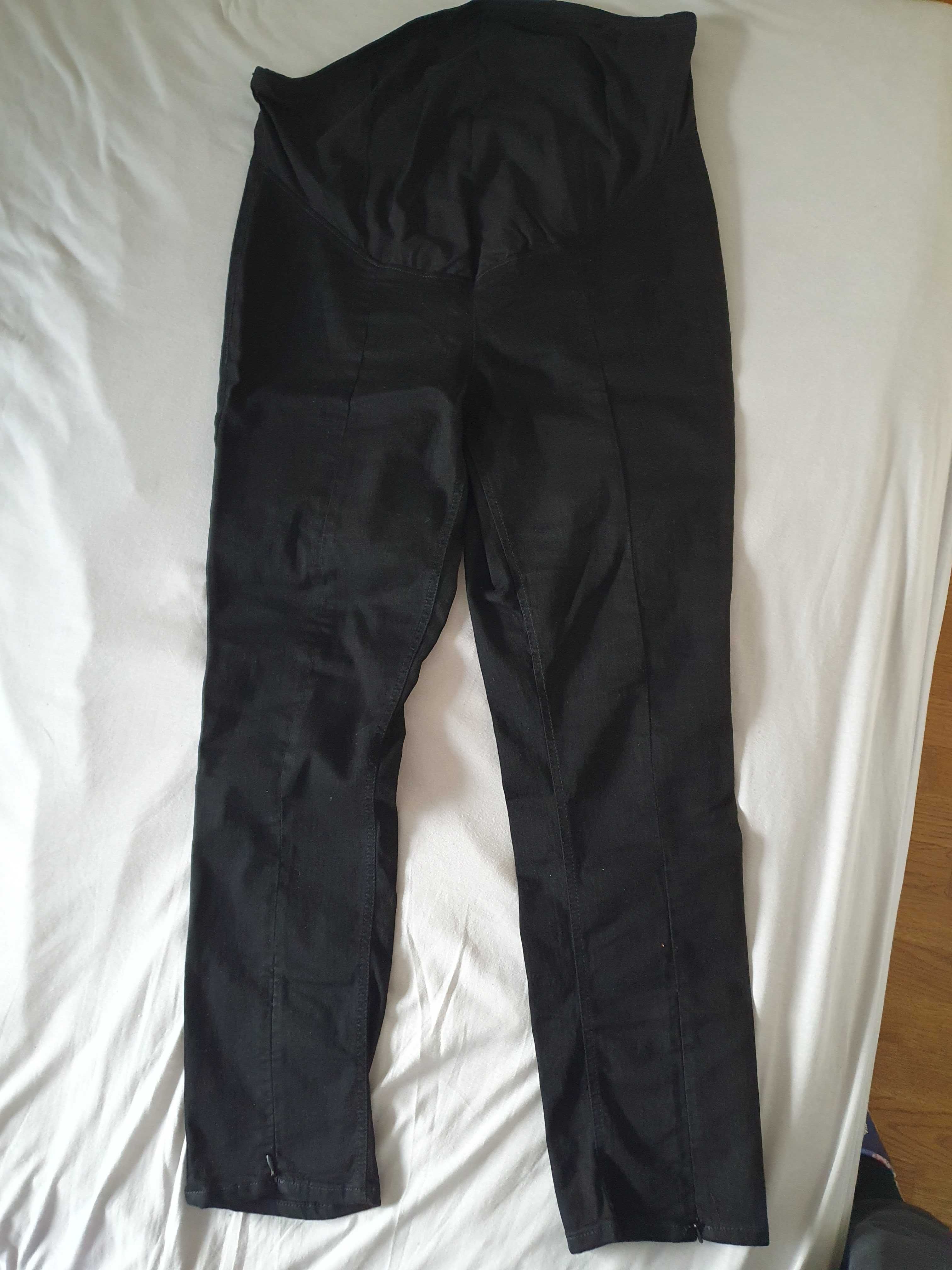 Czarne jeansy ciążowe H&M XL